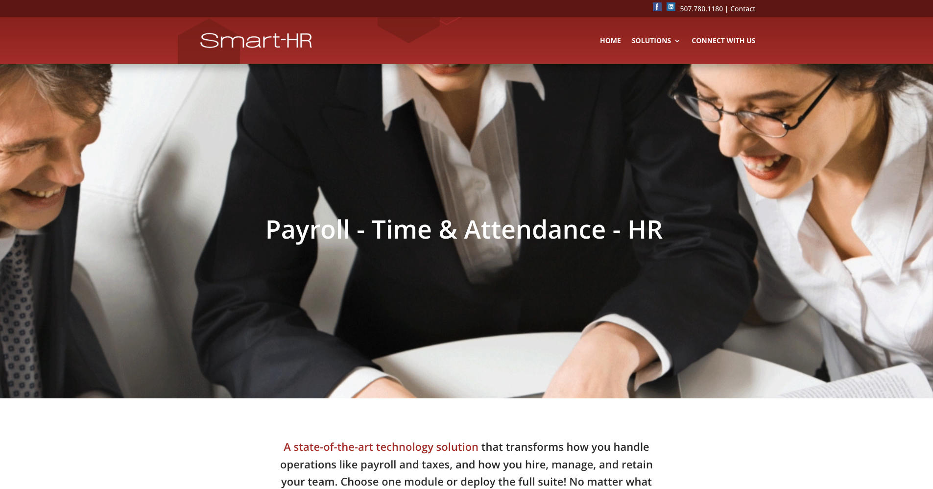 Smart-HR Homepage Screenshot